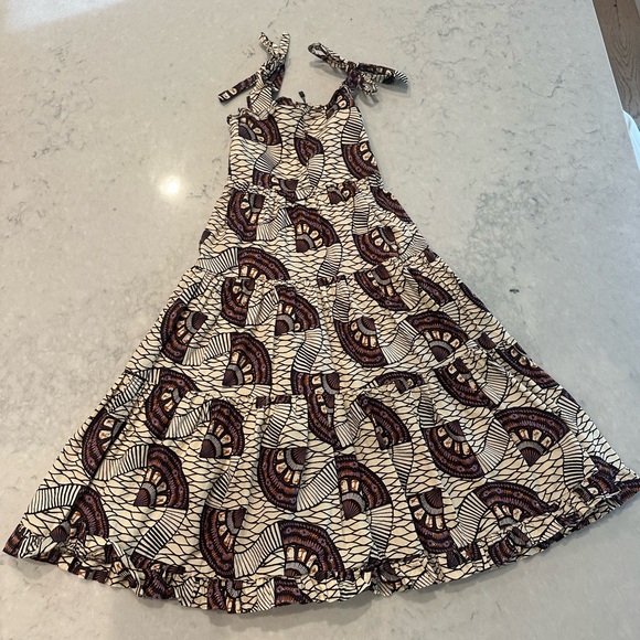 Ulla Johnson Girls Cream Patterned Dress Small 6 - Picture 1 of 5
